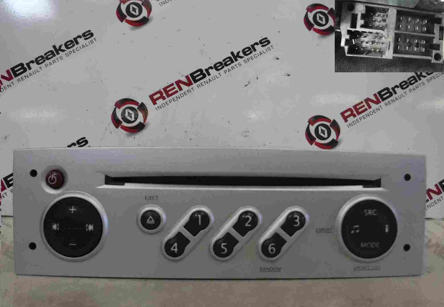 Renault Modus 2004-2008 Radio CD Player Update List Silver 8200633632