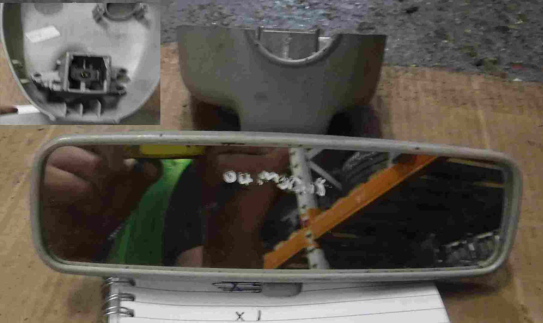 Renault Modus 2004-2008 Rear View Mirror Cream