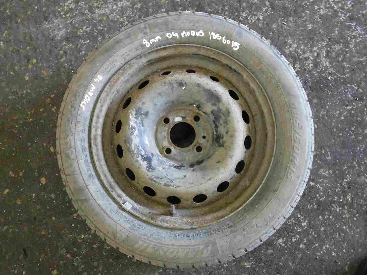 Renault Modus 2004-2008 Spare Steel Wheel   Tyre 185 60 15 4mm Tread 3/5