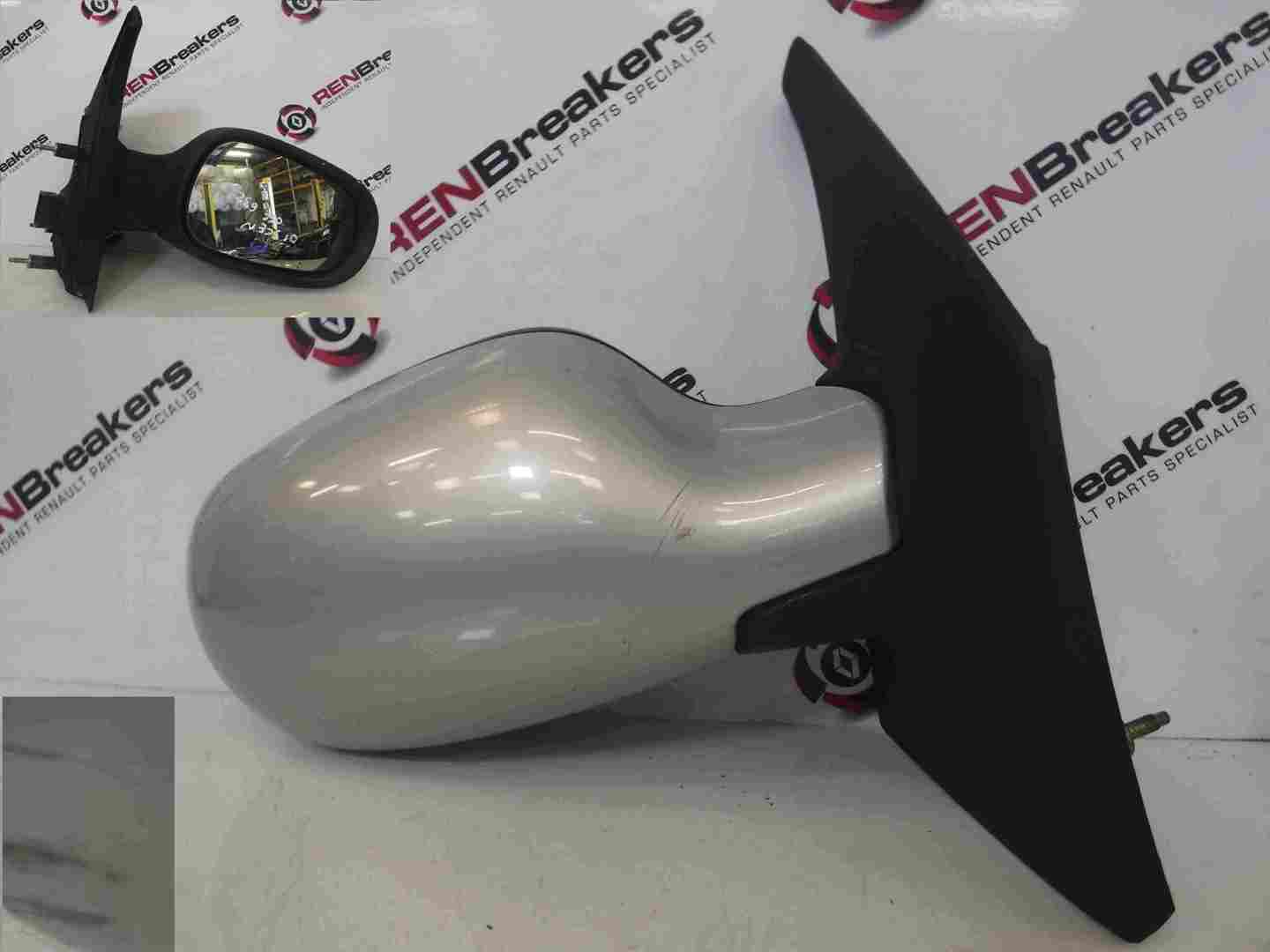 Renault Scenic 1999-2003 Drivers OS Wing Mirror Silver 632