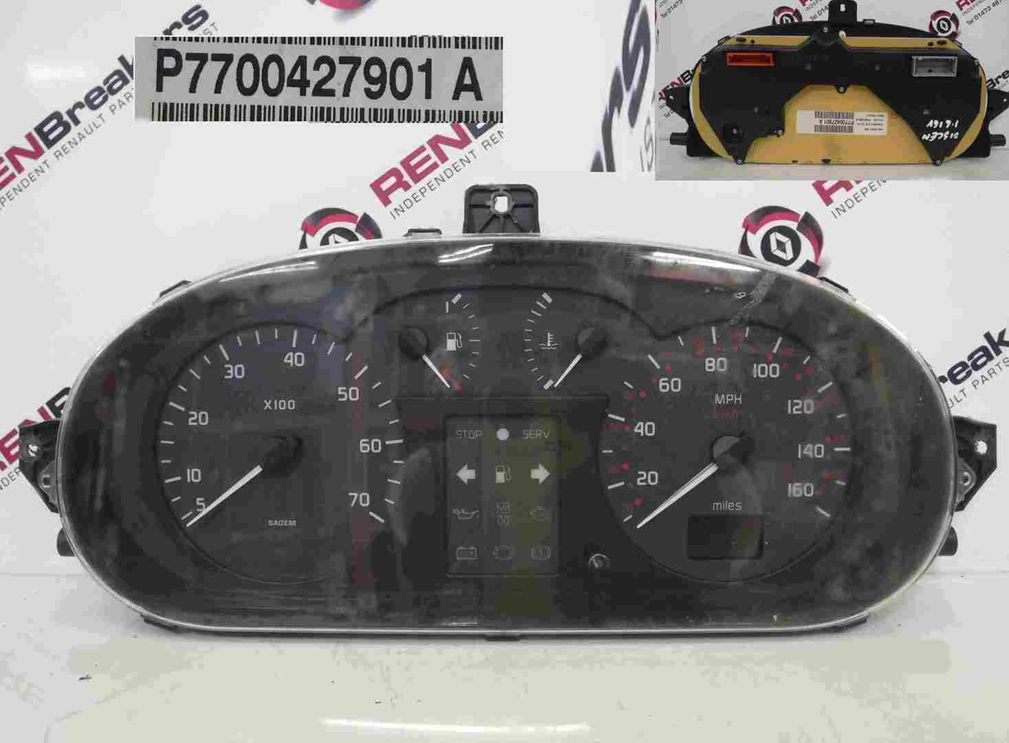 Renault Scenic 1999-2003 Instrument Panel Dials Clocks 7700427901