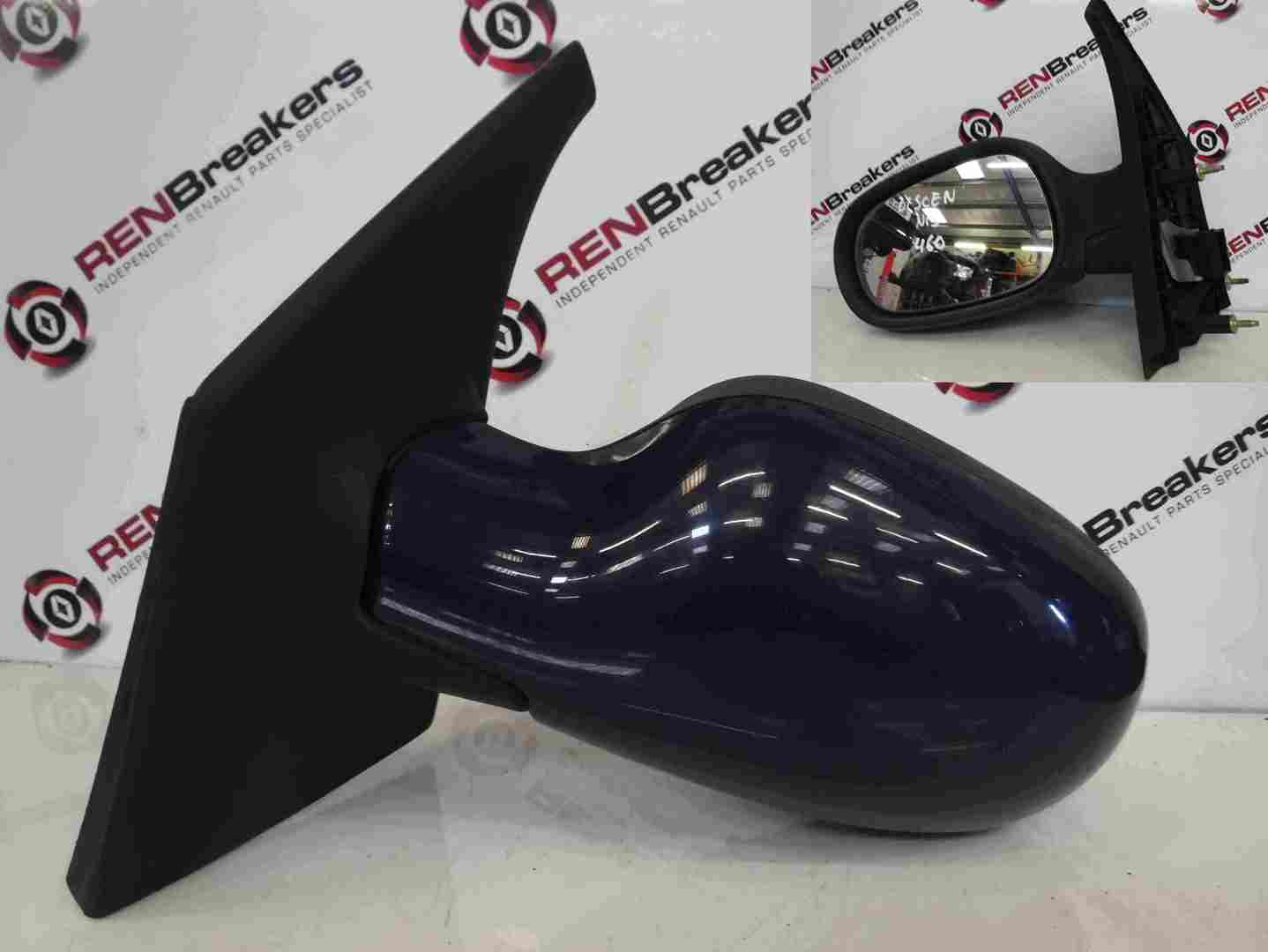 Renault Scenic 1999-2003 Passenger NS Wing Mirror Door Mirror Blue 460