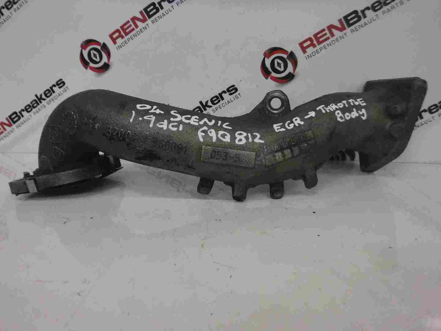Renault Scenic 2003-2009 1.9 dCi EGR To Throttle Body Pipe F9Q 812