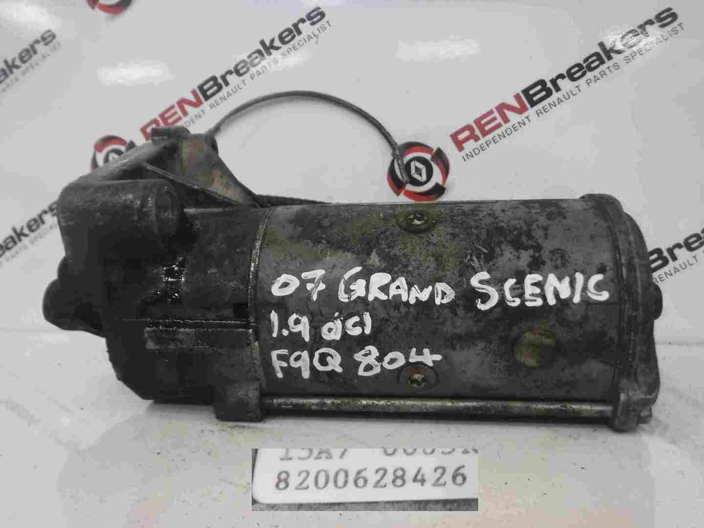 Renault Scenic 2003-2009 1.9 dCi Starter Motor Starting F9Q 804 8200628426