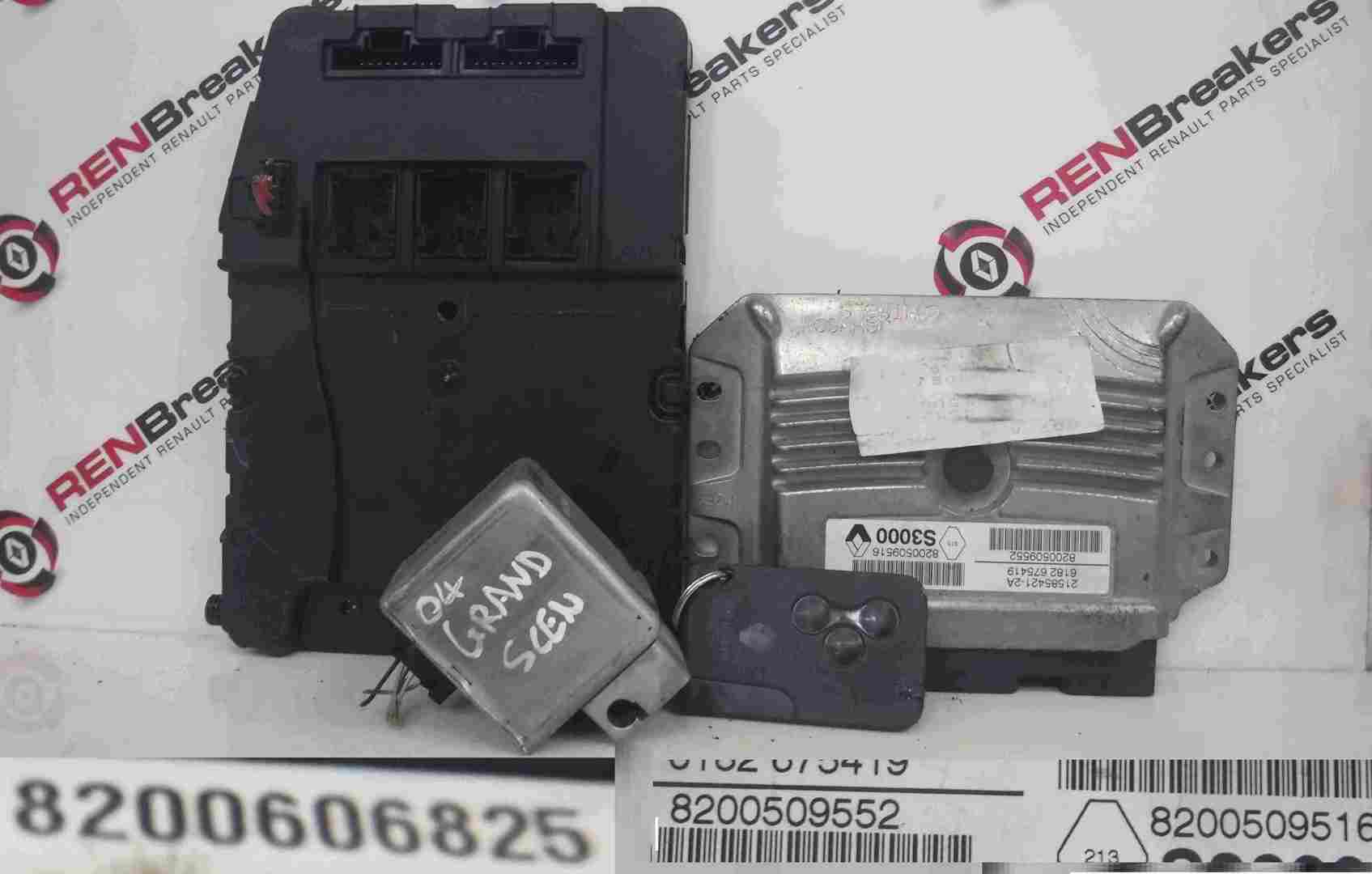 Renault Scenic 2003-2009 2.0 16v ECU SET UCH BCM Immobiliser   Key Card
