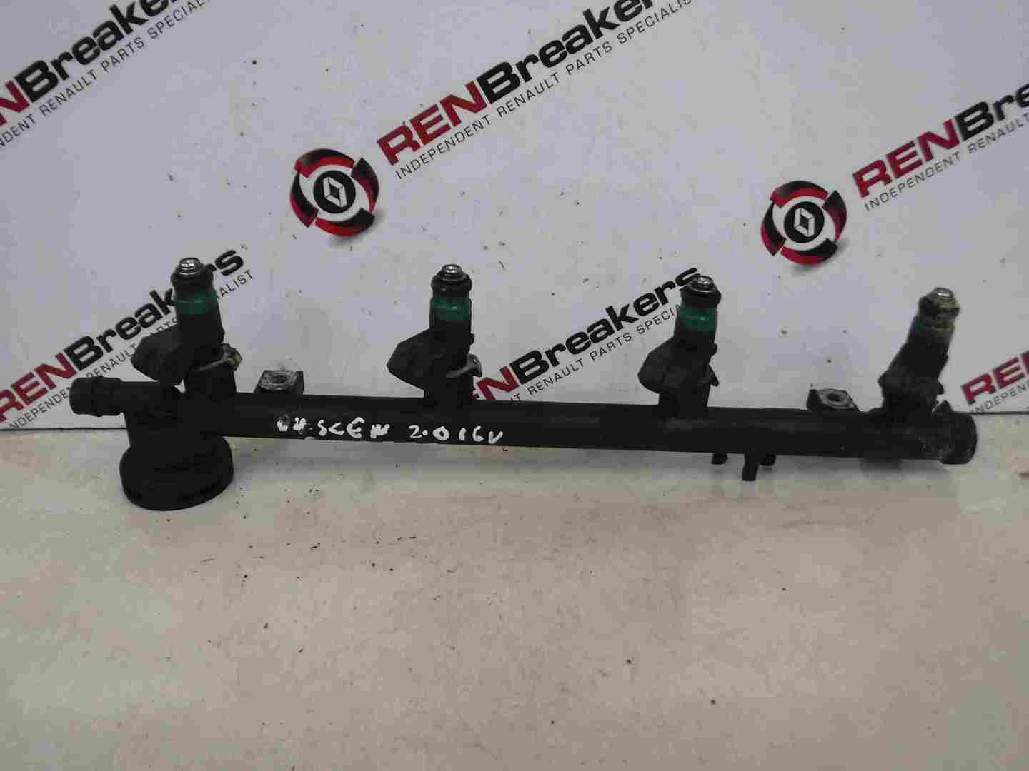 Renault Scenic 2003-2009 2.0 16v Petrol Fuel Injectors X4 Set Rail F4R 770