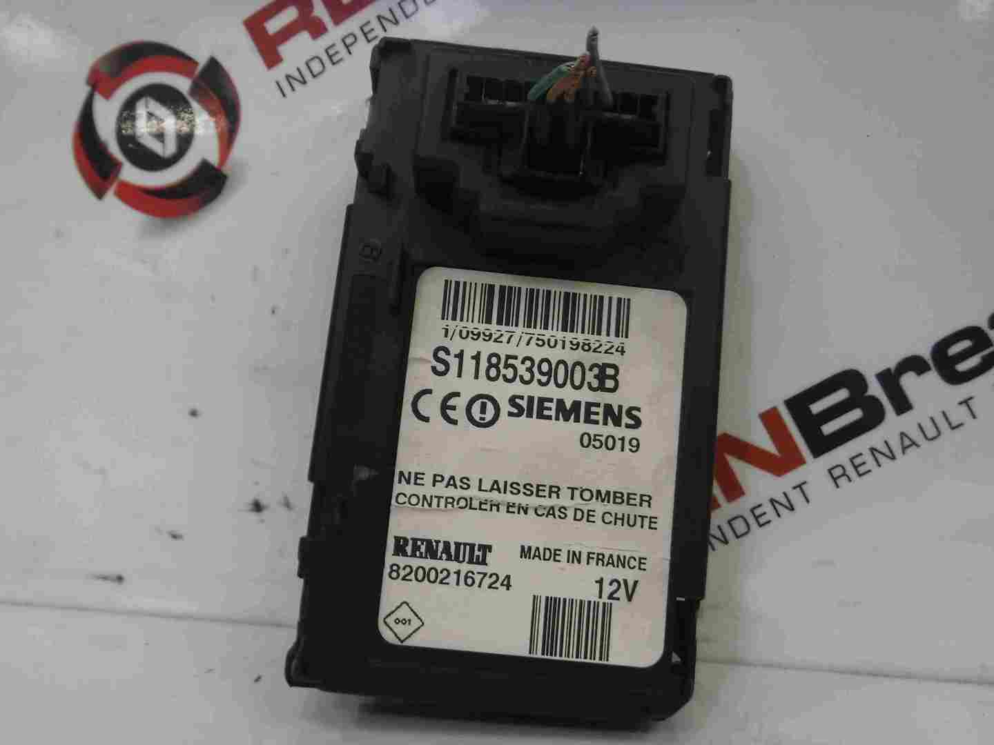 Renault Scenic 2003-2009 Ignition Key Card Reader 8200216724 S118539003E