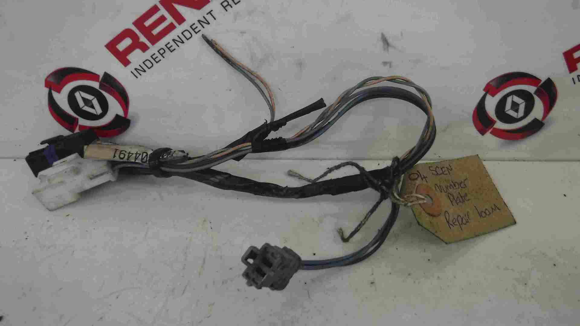 Renault Scenic 2003-2009 Number Plate Bulb Repair Wiring Loom Plug Wires