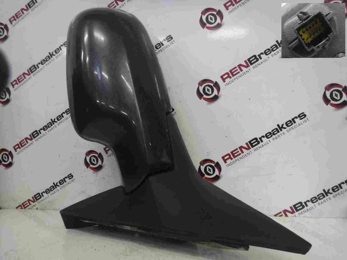 Renault Scenic 2003-2009 Passenger NS Wing Mirror Grey TEB66