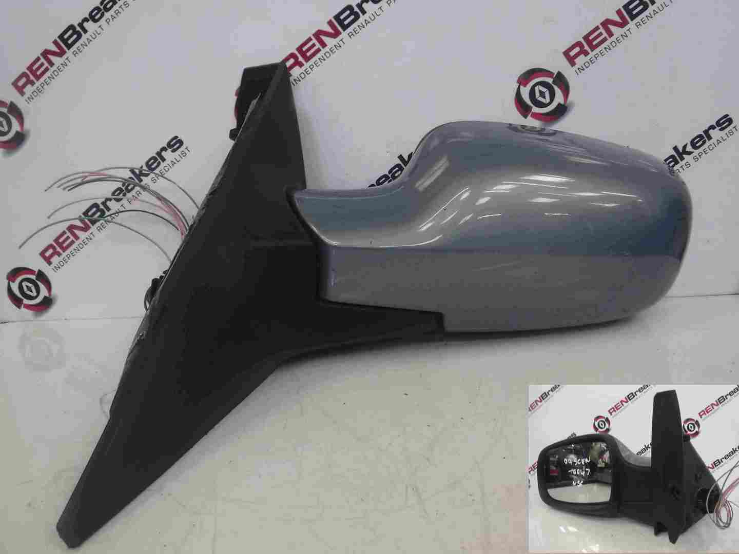 Renault Scenic 2003-2009 Passenger NS Wing Mirror Purple Blue TED47