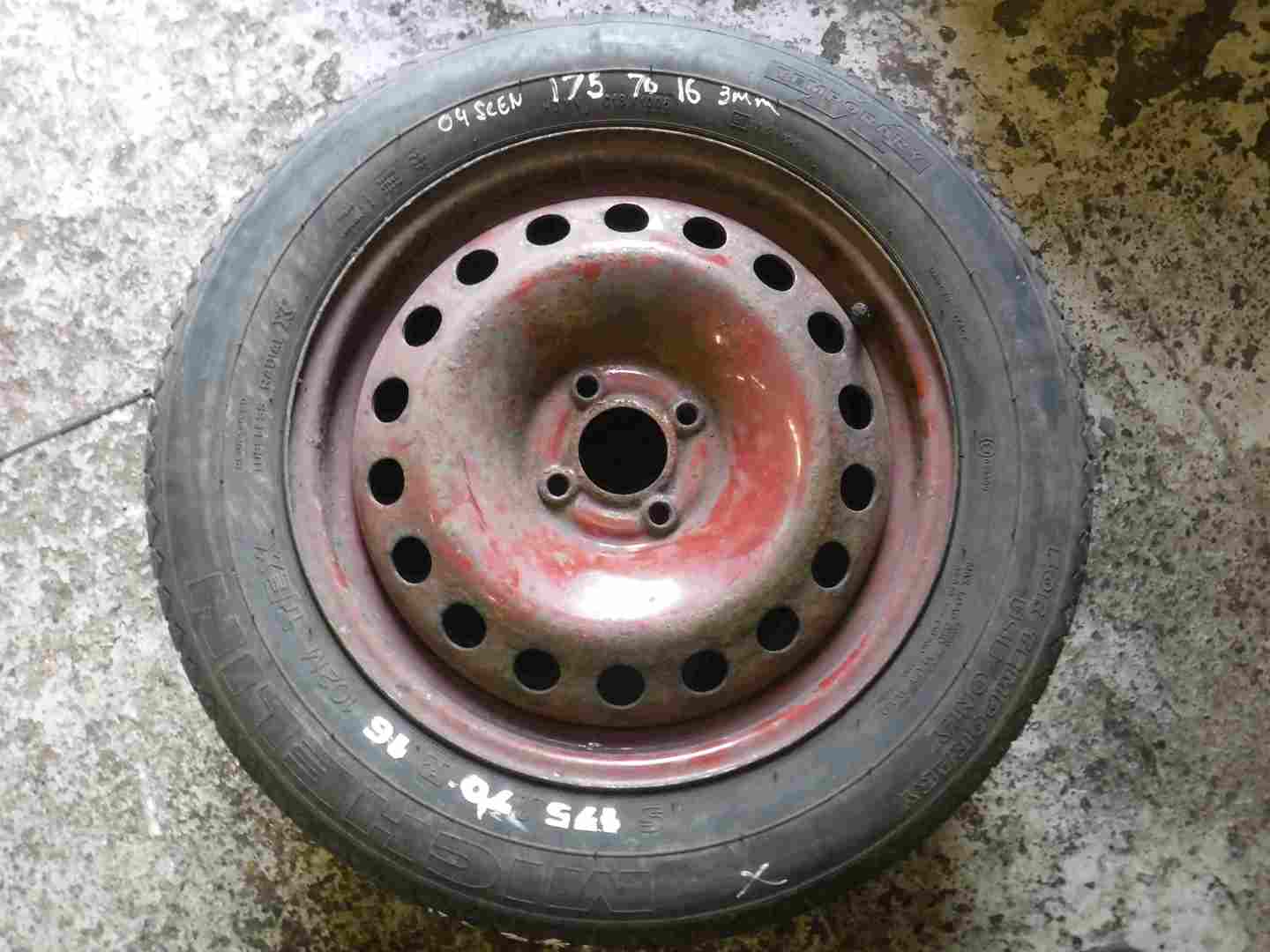 Renault Scenic 2003-2009 Space Saver Steel Wheel + Tyre 175 70 16 3mm