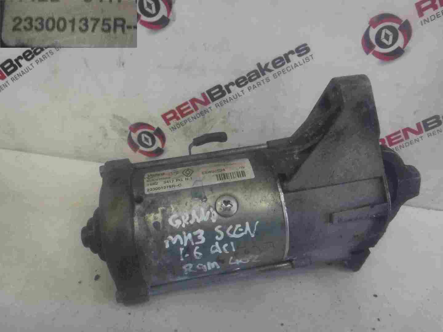 Renault Scenic MK3 2009-2016 1.6 DCi Starter Motor Starting R9M 402 233001375R