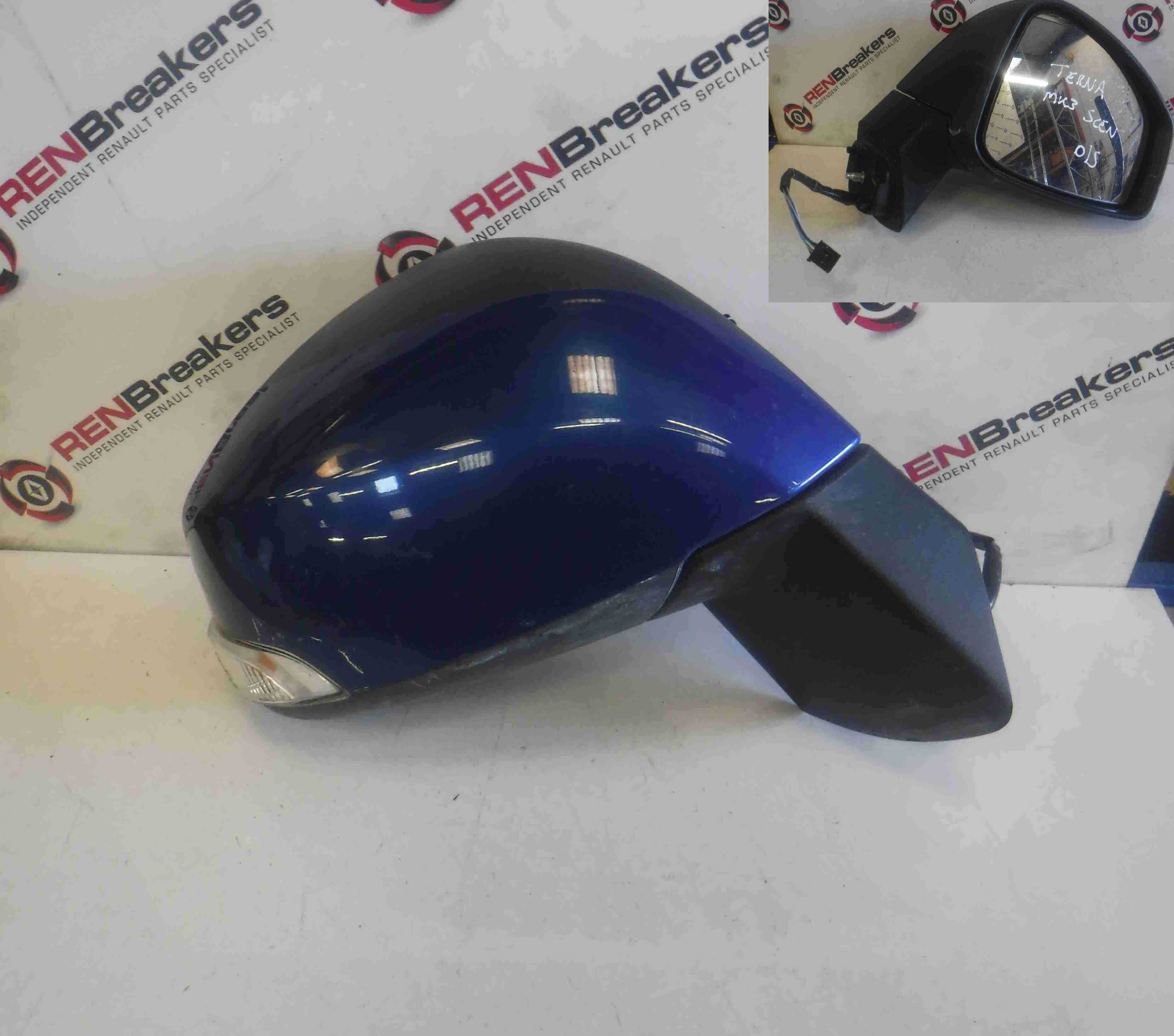 Renault Scenic MK3 2009-2016 Drivers OS Wing Mirror Blue TERNA MIRROR