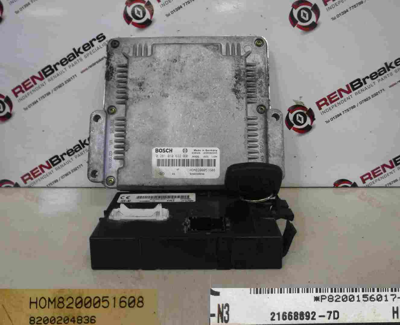 Renault Trafic 2001-2006 1.9 dCi ECU SET UCH BCM Immobiliser + Key Fob