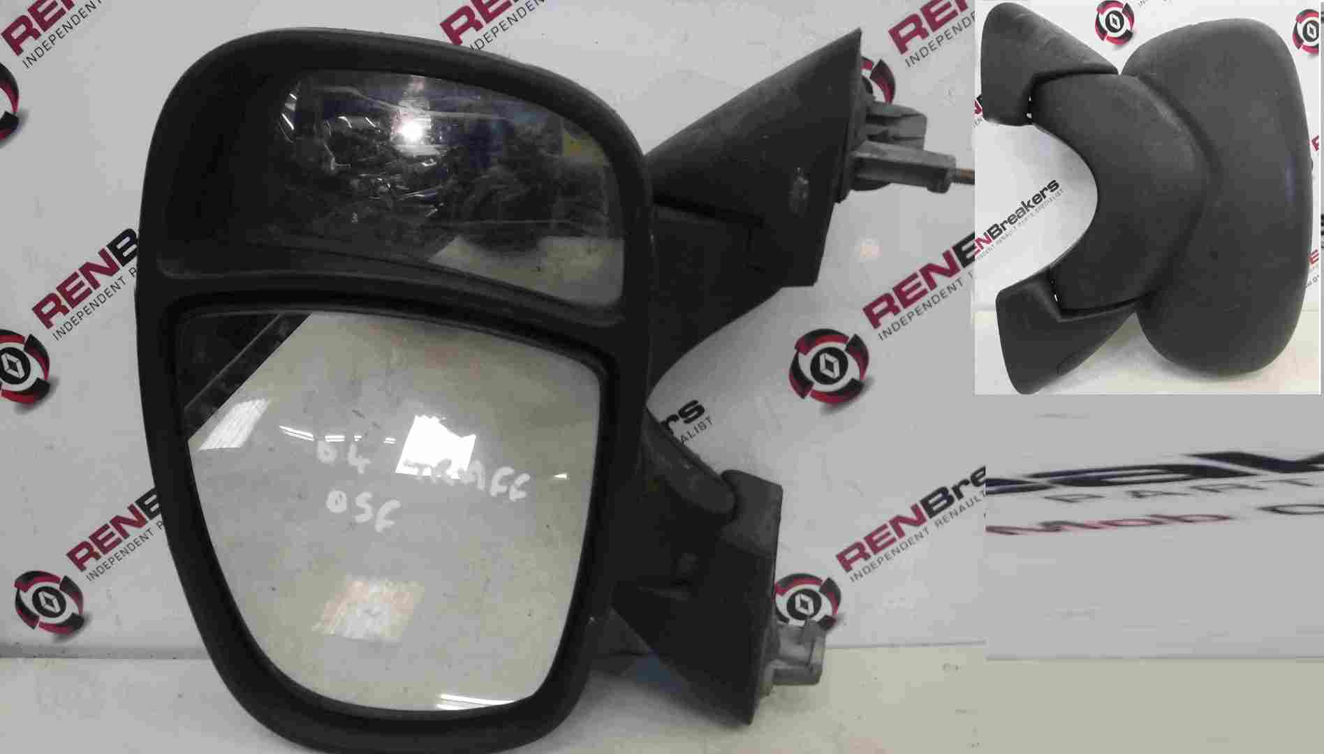 Renault Trafic 2001-2006 Drivers OS Wing Mirror Plain Black