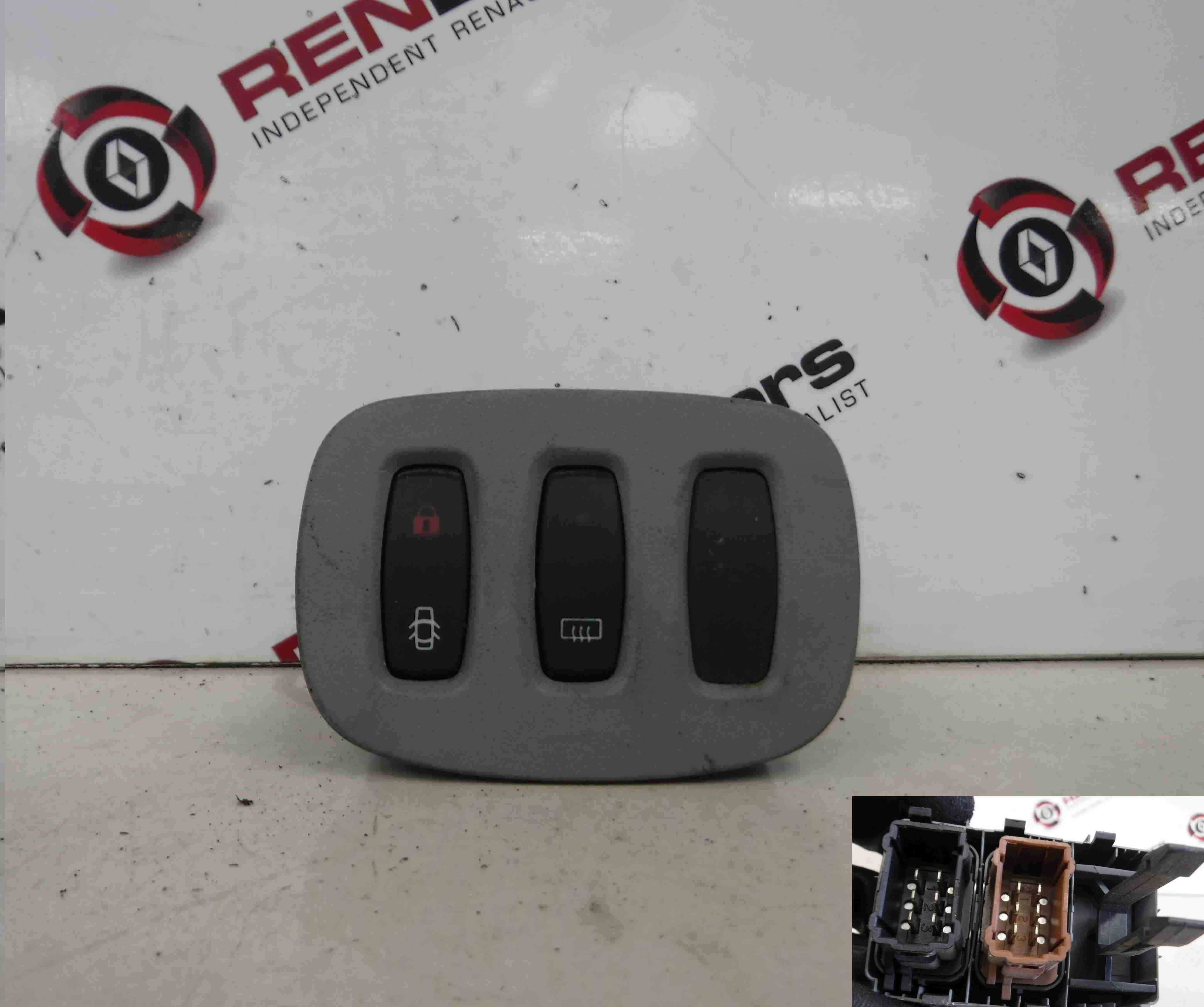 Renault Trafic 2001-2006 Lock Button Rear Demister Switch Panel