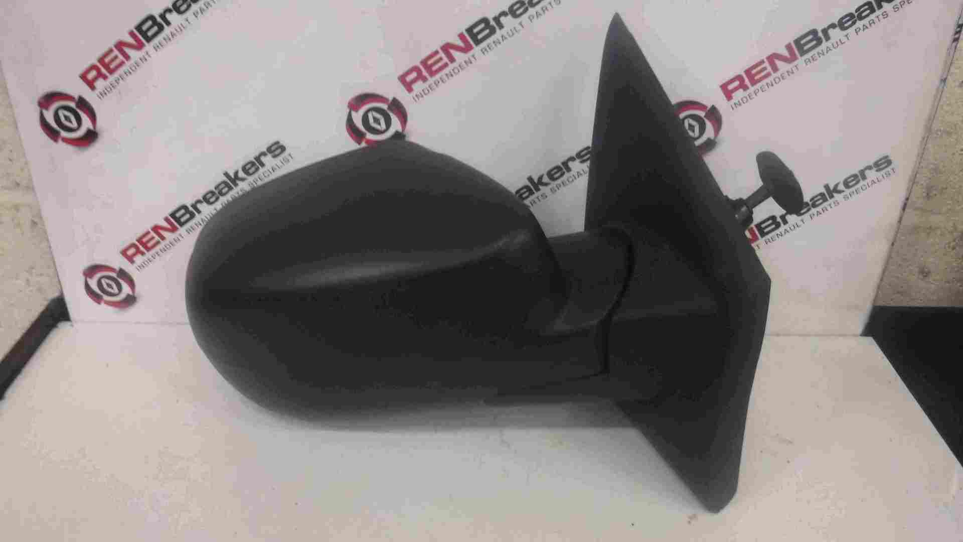 Renault Twingo 2007-2011 Drivers OS Wing Mirror Plain Black Manual