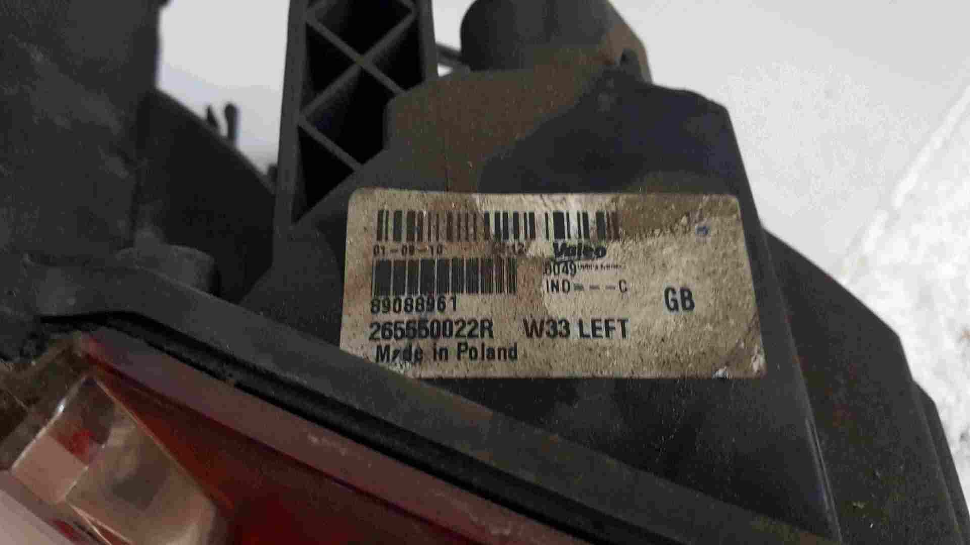 Renault Wind 2010-2013 Passenger NSR Rear Light 265550022R