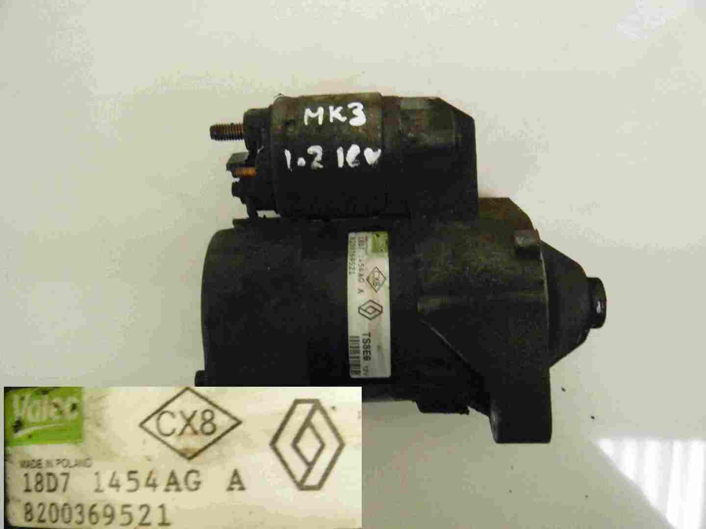 Renault Clio MK3 2005-2009 1.2 16v Starter Motor 8200369521